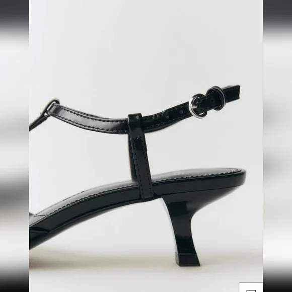 Mango Kitten Heel Leather Shoes NWT - Picture 2 of 4